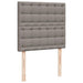 Pat box spring cu saltea, gri taupe, 90x200 cm, textil - WALTI WALTI