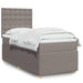 Pat box spring cu saltea, gri taupe, 90x200 cm, textil - WALTI WALTI