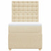Pat box spring cu saltea, crem, 90x200 cm, textil - WALTI WALTI