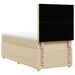 Pat box spring cu saltea, crem, 90x200 cm, textil - WALTI WALTI