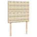 Pat box spring cu saltea, crem, 90x200 cm, textil - WALTI WALTI