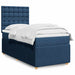 Pat box spring cu saltea, albastru, 90x200 cm, textil - WALTI WALTI