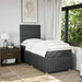 Pat box spring cu saltea, gri închis, 100x200 cm, textil - WALTI WALTI