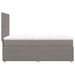 Pat box spring cu saltea, gri taupe, 100x200 cm, textil - WALTI WALTI