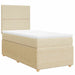 Pat box spring cu saltea, crem, 100x200 cm, textil - WALTI WALTI