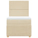 Pat box spring cu saltea, crem, 100x200 cm, textil - WALTI WALTI