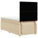 Pat box spring cu saltea, crem, 100x200 cm, textil - WALTI WALTI
