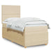 Pat box spring cu saltea, crem, 100x200 cm, textil - WALTI WALTI