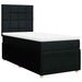 Pat box spring cu saltea, negru, 100x200 cm, textil - WALTI WALTI