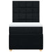 Pat box spring cu saltea, negru, 100x200 cm, textil - WALTI WALTI