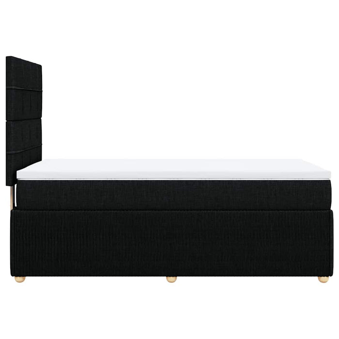 Pat box spring cu saltea, negru, 100x200 cm, textil - WALTI WALTI