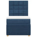 Pat box spring cu saltea, albastru, 100x200 cm, textil - WALTI WALTI
