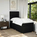 Pat box spring cu saltea, negru, 100x200 cm, textil - WALTI WALTI