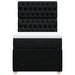 Pat box spring cu saltea, negru, 100x200 cm, textil - WALTI WALTI