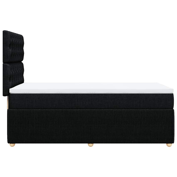 Pat box spring cu saltea, negru, 100x200 cm, textil - WALTI WALTI