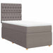 Pat box spring cu saltea, gri taupe, 100x200 cm, textil - WALTI WALTI
