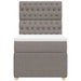 Pat box spring cu saltea, gri taupe, 100x200 cm, textil - WALTI WALTI