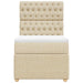 Pat box spring cu saltea, crem, 100x200 cm, textil - WALTI WALTI