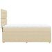 Pat box spring cu saltea, crem, 100x200 cm, textil - WALTI WALTI