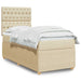 Pat box spring cu saltea, crem, 100x200 cm, textil - WALTI WALTI