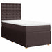 Pat box spring cu saltea, maro închis, 100x200 cm, textil - WALTI WALTI