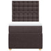 Pat box spring cu saltea, maro închis, 100x200 cm, textil - WALTI WALTI