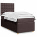 Pat box spring cu saltea, maro închis, 100x200 cm, textil - WALTI WALTI