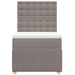 Pat box spring cu saltea, gri taupe, 100x200 cm, textil - WALTI WALTI