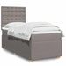 Pat box spring cu saltea, gri taupe, 100x200 cm, textil - WALTI WALTI