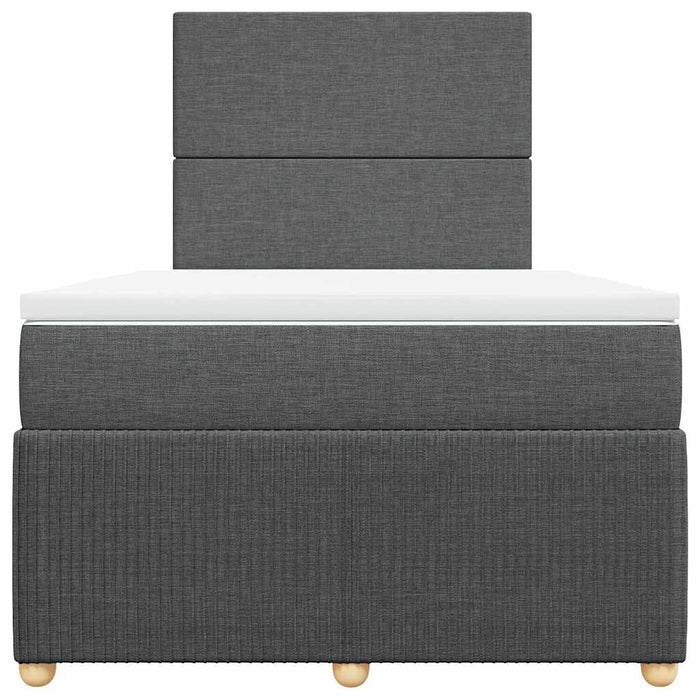 Pat box spring cu saltea, gri închis, 120x190 cm, textil - WALTI WALTI
