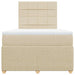 Pat continental cu saltea, crem, 120x190 cm, textil - WALTI WALTI