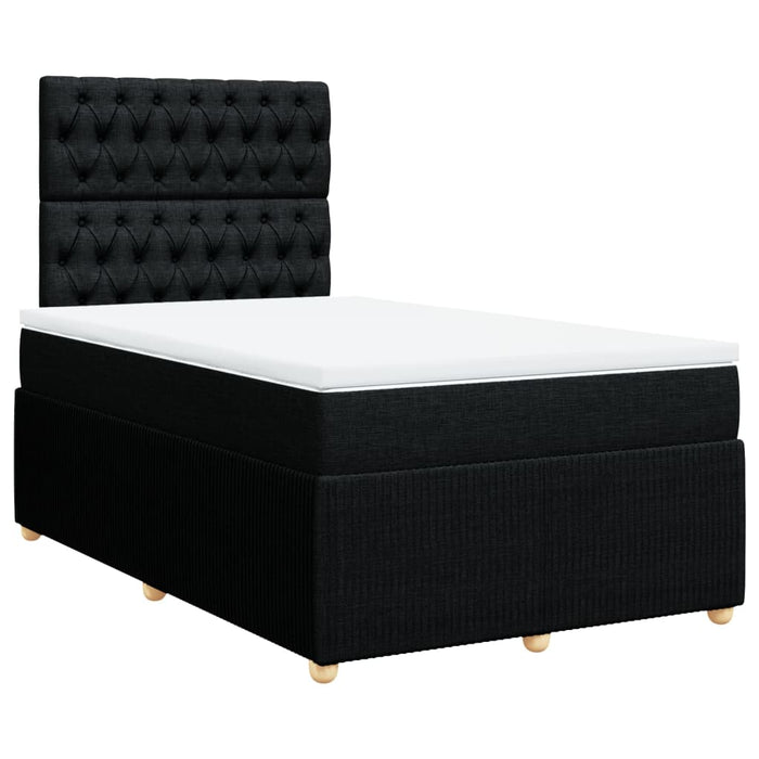 Pat box spring cu saltea, negru, 120x190 cm, catifea - WALTI WALTI