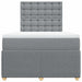 Pat box spring cu saltea, gri deschis, 120x190 cm, textil - WALTI WALTI