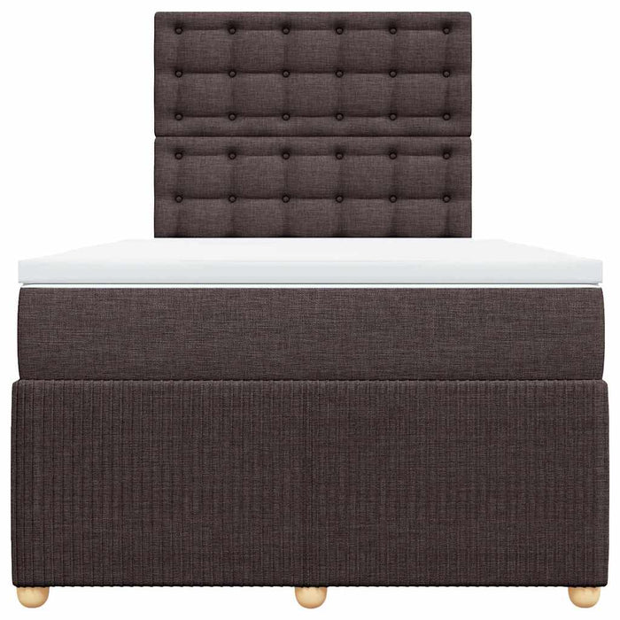 Pat box spring cu saltea, maro închis, 120x190 cm, textil - WALTI WALTI
