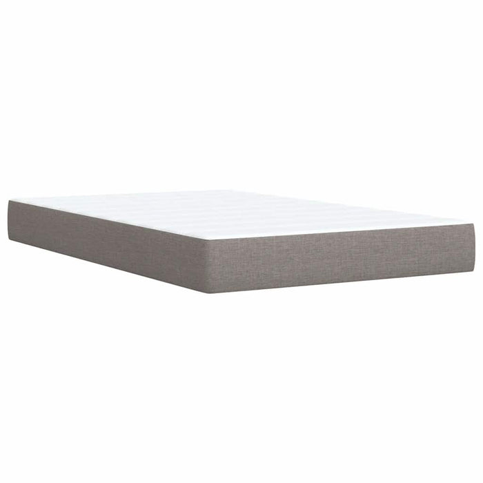 Pat box spring cu saltea, taupe, 120x190 cm material textil WALTI