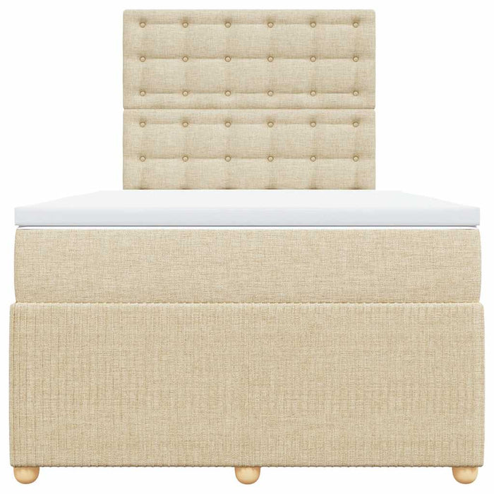Pat continental cu saltea, crem, 120x190 cm, textil - WALTI WALTI
