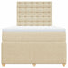 Pat continental cu saltea, crem, 120x190 cm, textil - WALTI WALTI