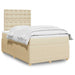 Pat continental cu saltea, crem, 120x190 cm, textil - WALTI WALTI