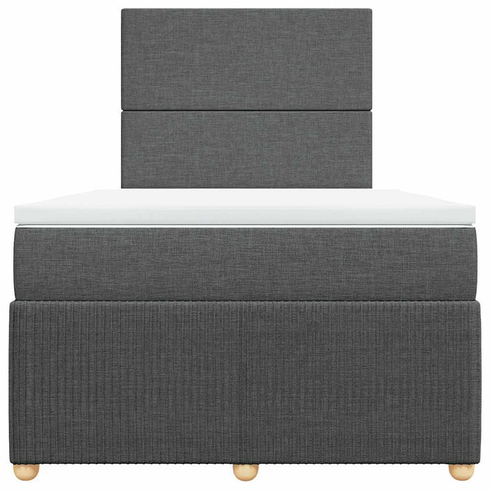 Pat box spring cu saltea, gri închis, 120x200 cm, textil - WALTI WALTI
