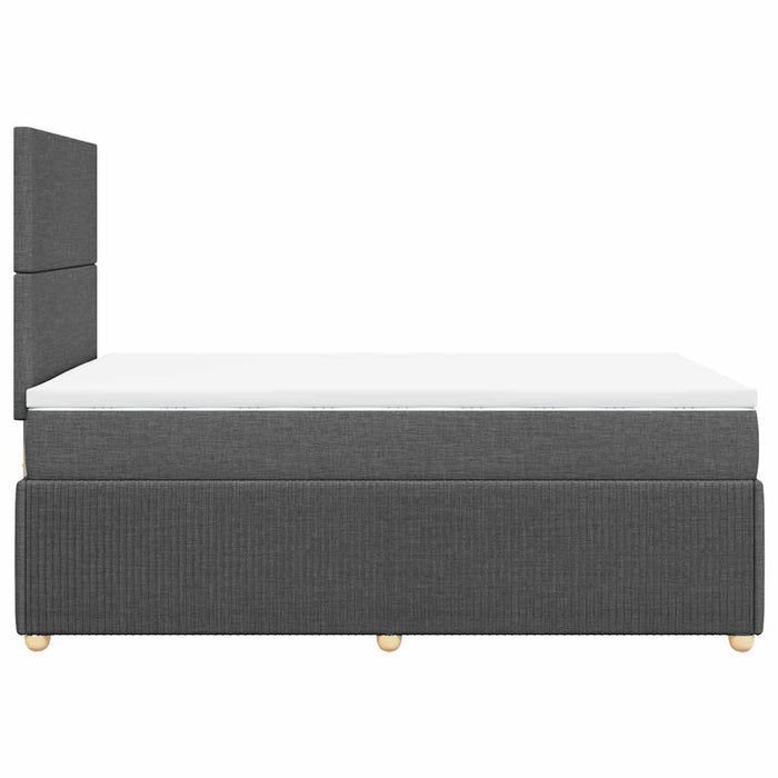 Pat box spring cu saltea, gri închis, 120x200 cm, textil - WALTI WALTI