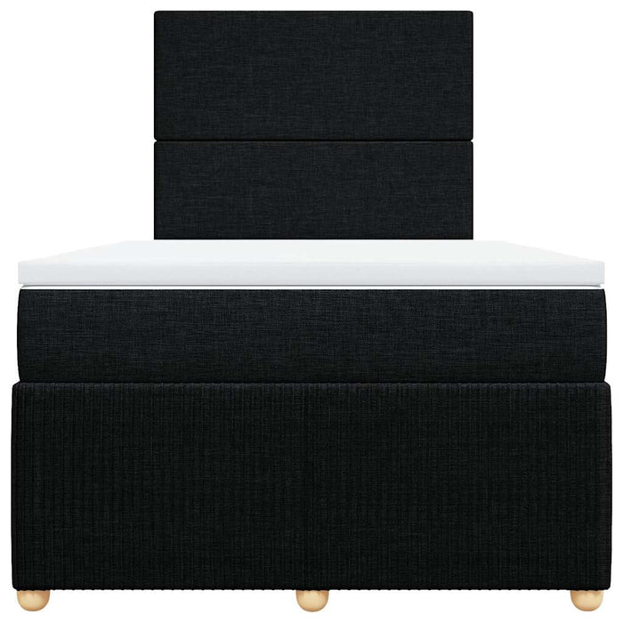 Pat box spring cu saltea, negru, 120x200 cm, textil - WALTI WALTI