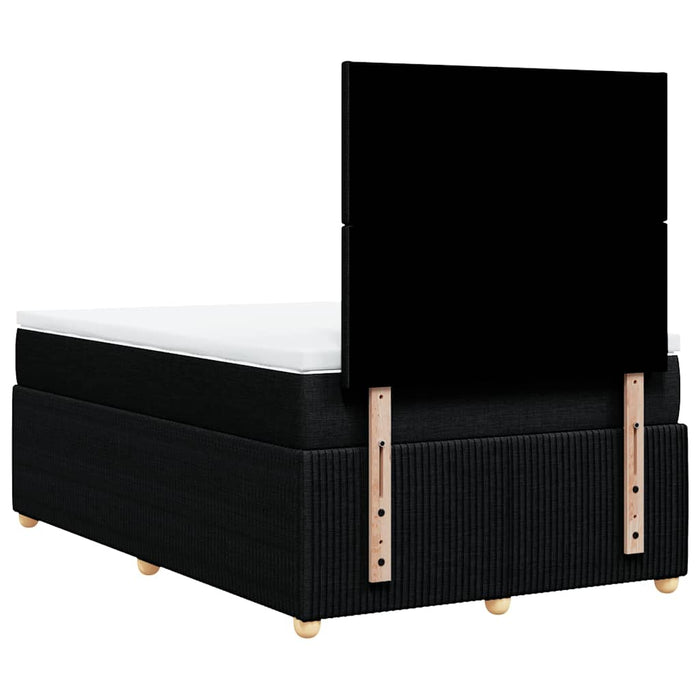 Pat box spring cu saltea, negru, 120x200 cm, textil - WALTI WALTI
