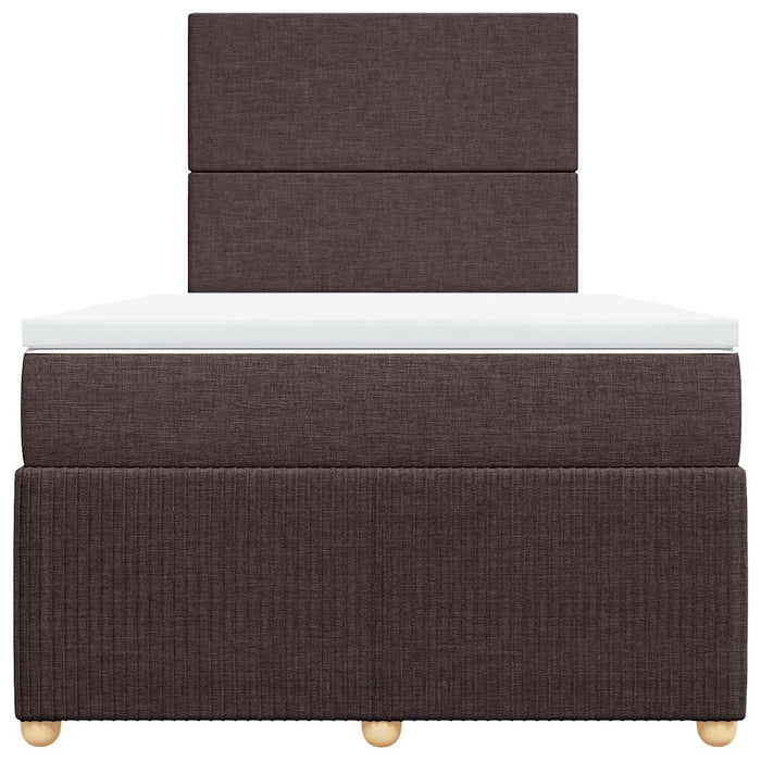 Pat box spring cu saltea, maro închis, 120x200 cm, textil - WALTI WALTI