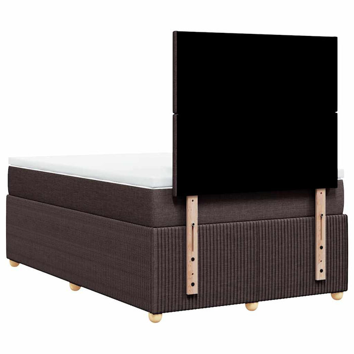 Pat box spring cu saltea, maro închis, 120x200 cm, textil - WALTI WALTI