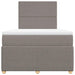 Pat box spring cu saltea, gri taupe, 120x200 cm, textil - WALTI WALTI