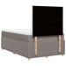 Pat box spring cu saltea, gri taupe, 120x200 cm, textil - WALTI WALTI