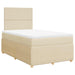 Pat box spring cu saltea, crem, 120x200 cm, textil - WALTI WALTI