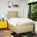 Pat box spring cu saltea, crem, 120x200 cm, textil - WALTI WALTI
