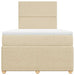 Pat box spring cu saltea, crem, 120x200 cm, textil - WALTI WALTI