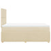 Pat box spring cu saltea, crem, 120x200 cm, textil - WALTI WALTI